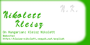 nikolett kleisz business card